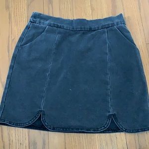 Forever 21 black jean mini skirt